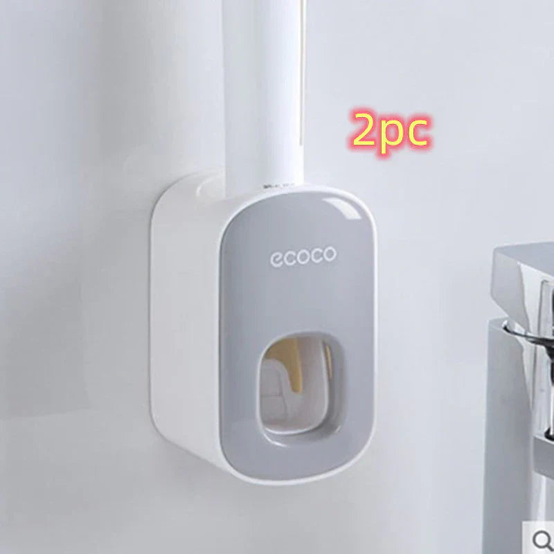 Wall Mounted Automatic Toothpaste Holder Bathroom Accessories Set Dispenser